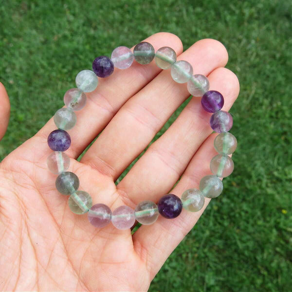 Rainbow Fluorite Crystal Bracelet