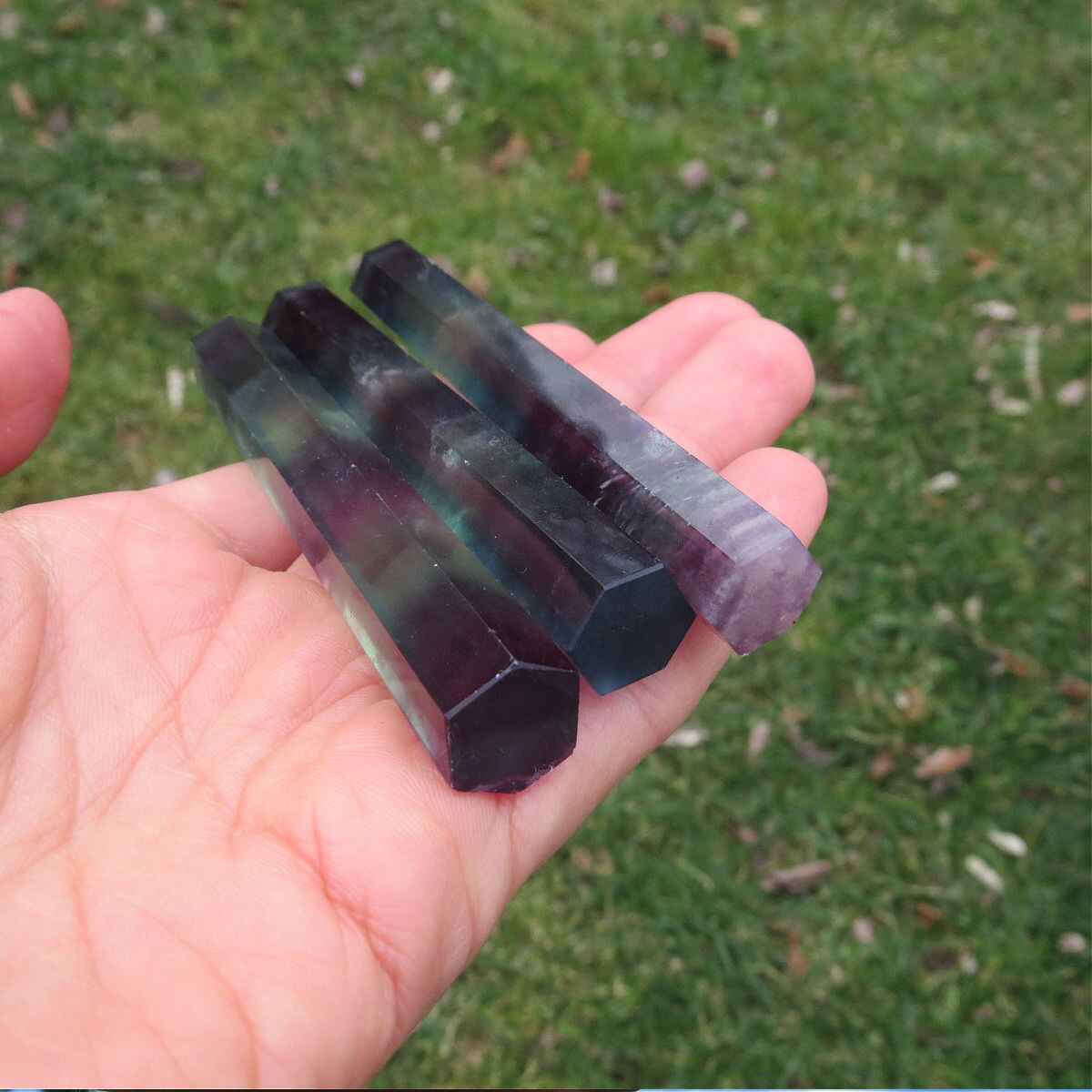 Rainbow Fluorite Point Crystal Tower 4" - Slim