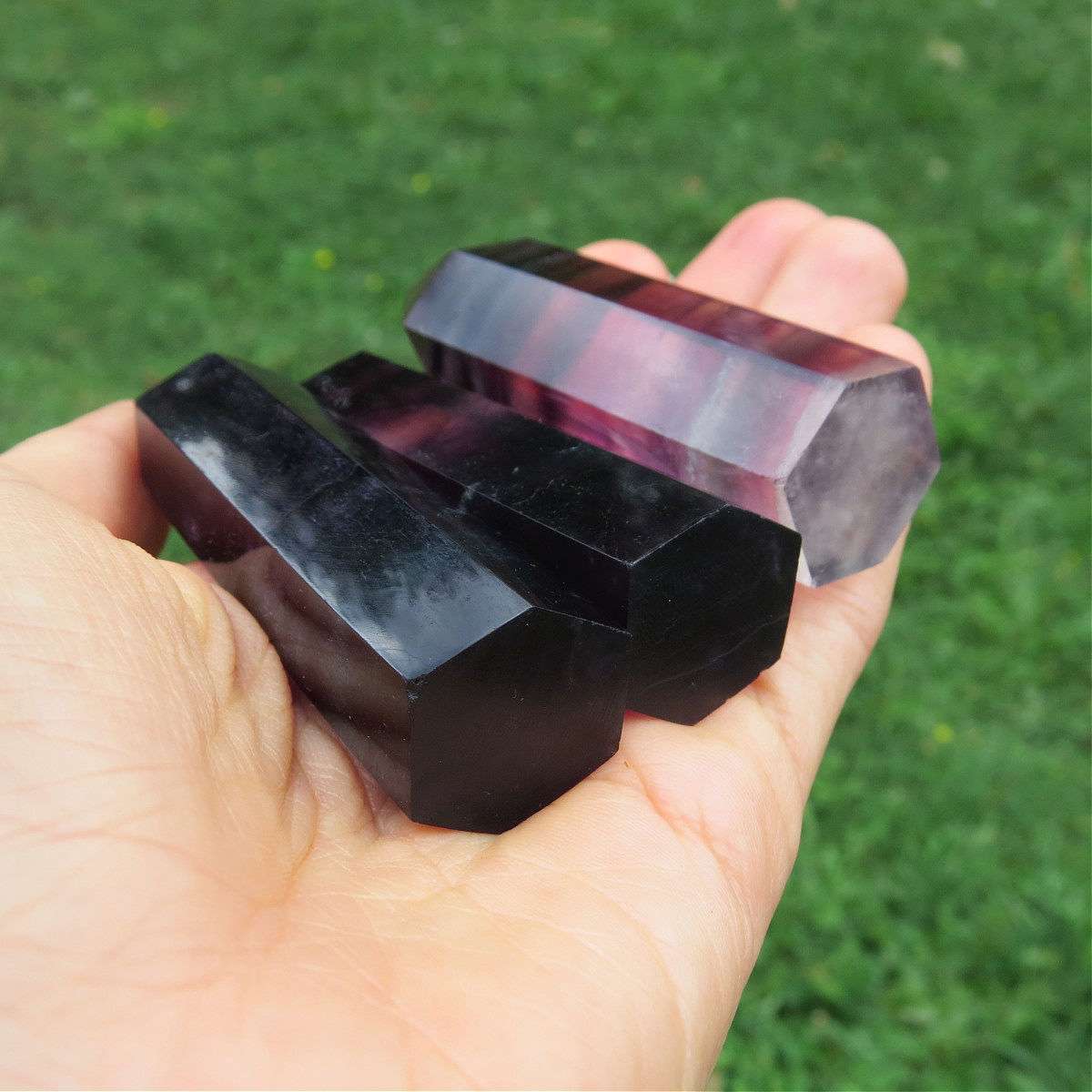 Rainbow Fluorite Crystal Point Tower 3"