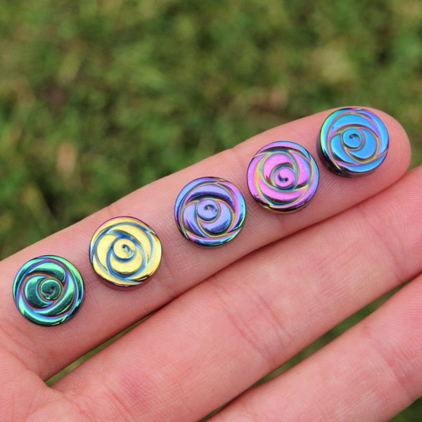 Rainbow Rose Hematite Stones