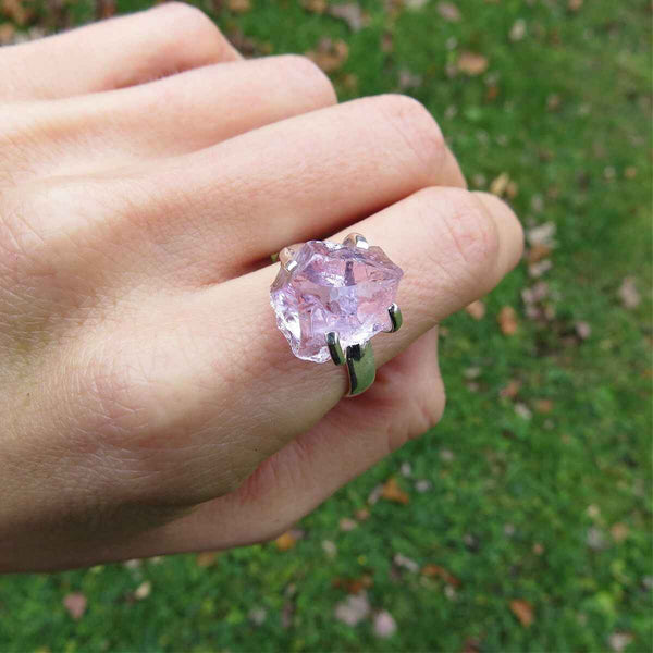 Raw Amethyst Ring Sterling SILVER