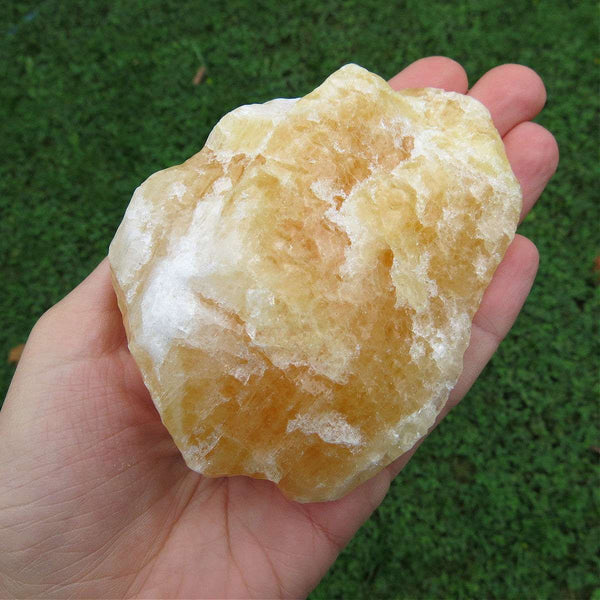 Raw Orange Calcite Crystal - Large 3.5" Stone