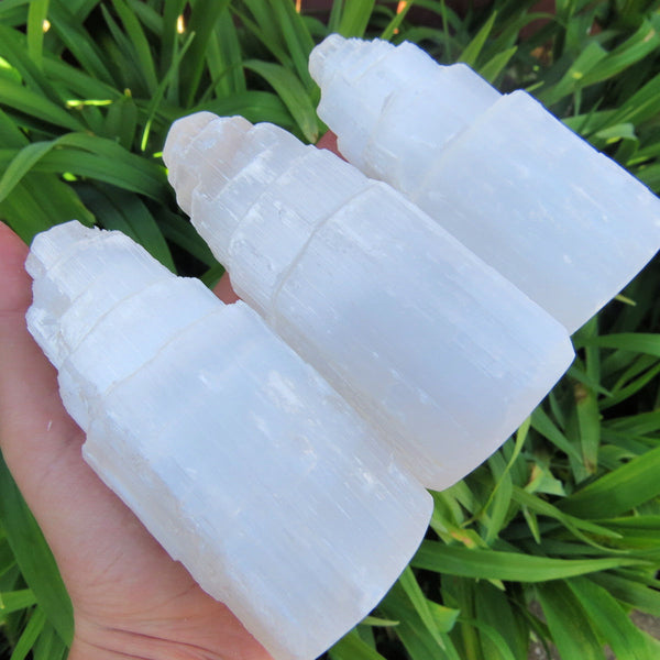 Raw Selenite Tower 4" | Energy Cleansing Crystal