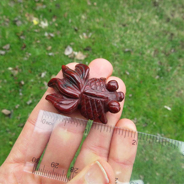 Red Jasper Crystal Goldfish Stone Carving 1.25" Crystal Animal Figurine