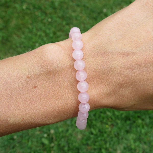 Rose Quartz Bracelet - 6mm Stone Beads