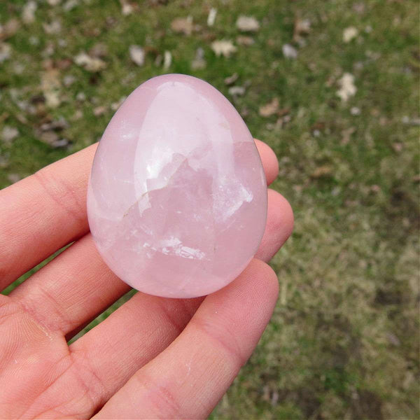 Rose Quartz Stone Egg 1.5" | Pink Crystal Egg Carving