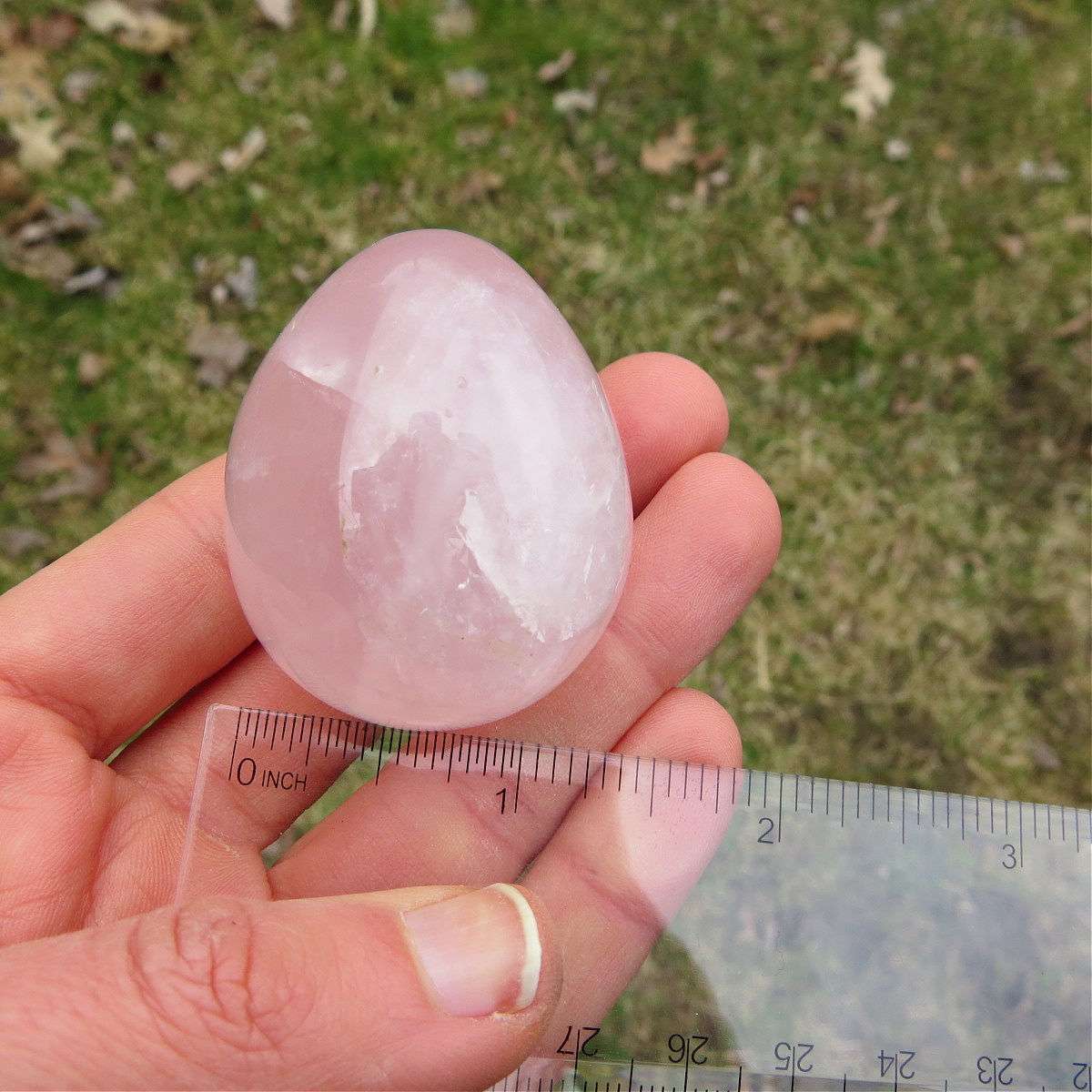 Rose Quartz Stone Egg 1.5" | Pink Crystal Egg Carving