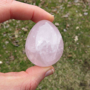 Rose Quartz Stone Egg - Pink Crystal Egg Carving