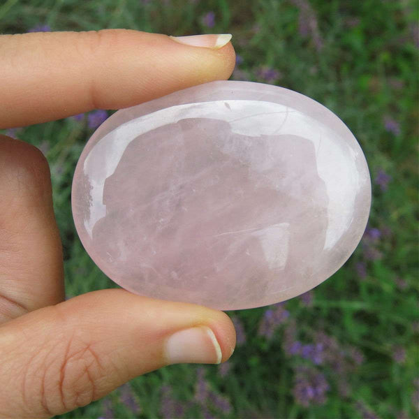 Rose Quartz Palm Stone