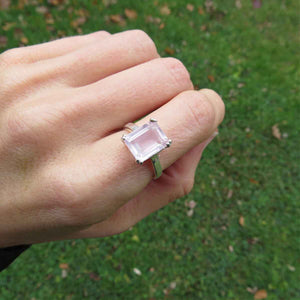 Rose Quartz Ring in Sterling Silver