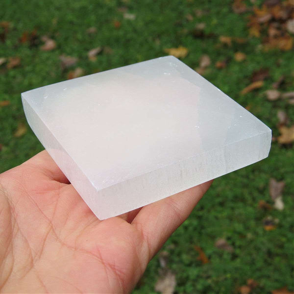 Selenite Charging Plate 3" | Cleansing Crystal Selenite Slab