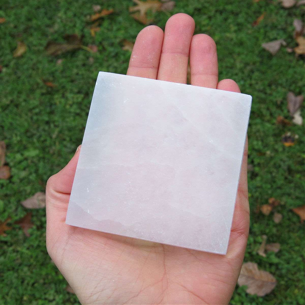 Selenite Charging Plate 3" | Cleansing Crystal Selenite Slab