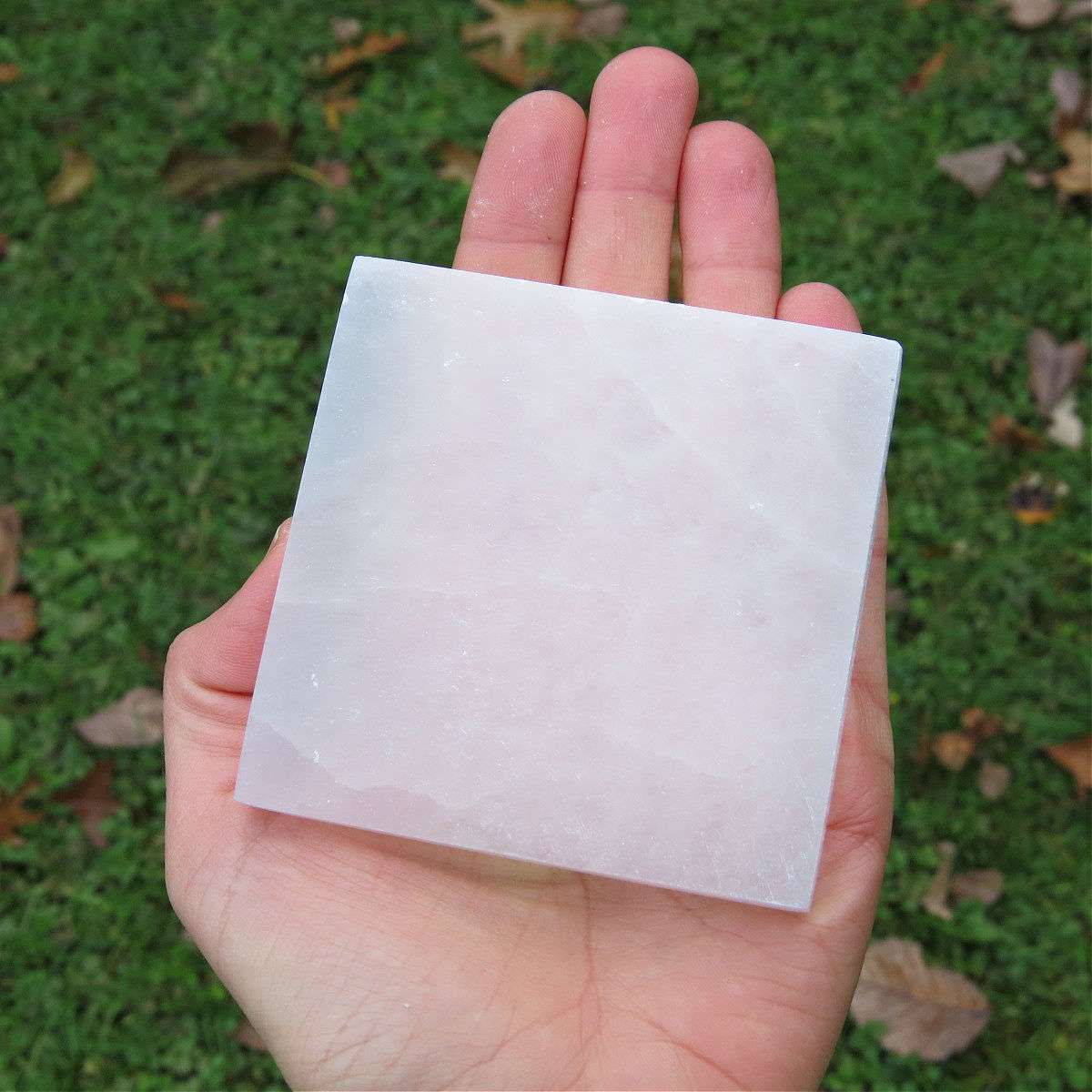 Selenite Charging Plate 3" | Cleansing Crystal Selenite Slab