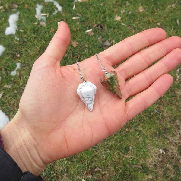Crystal Dowsing Pendulum for Divination | 1" Mini Stone Pendulum