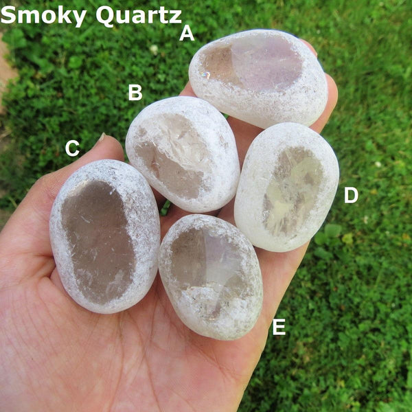 Smoky Quartz Ema Egg Window Crystal Seer Stone