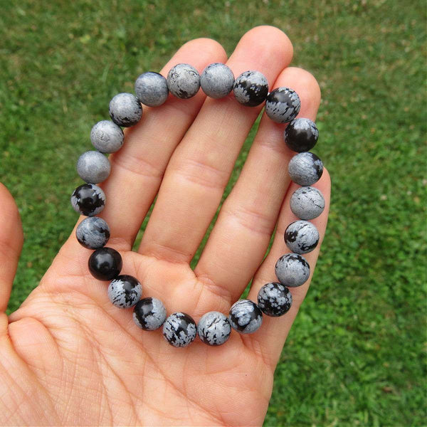 Snowflake Obsidian Bracelet