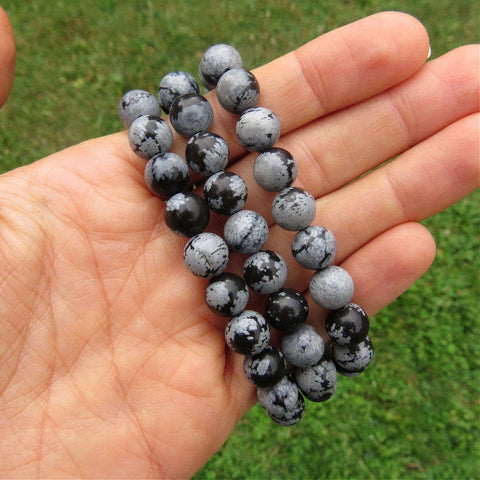 Snowflake Obsidian Crystal Bracelet