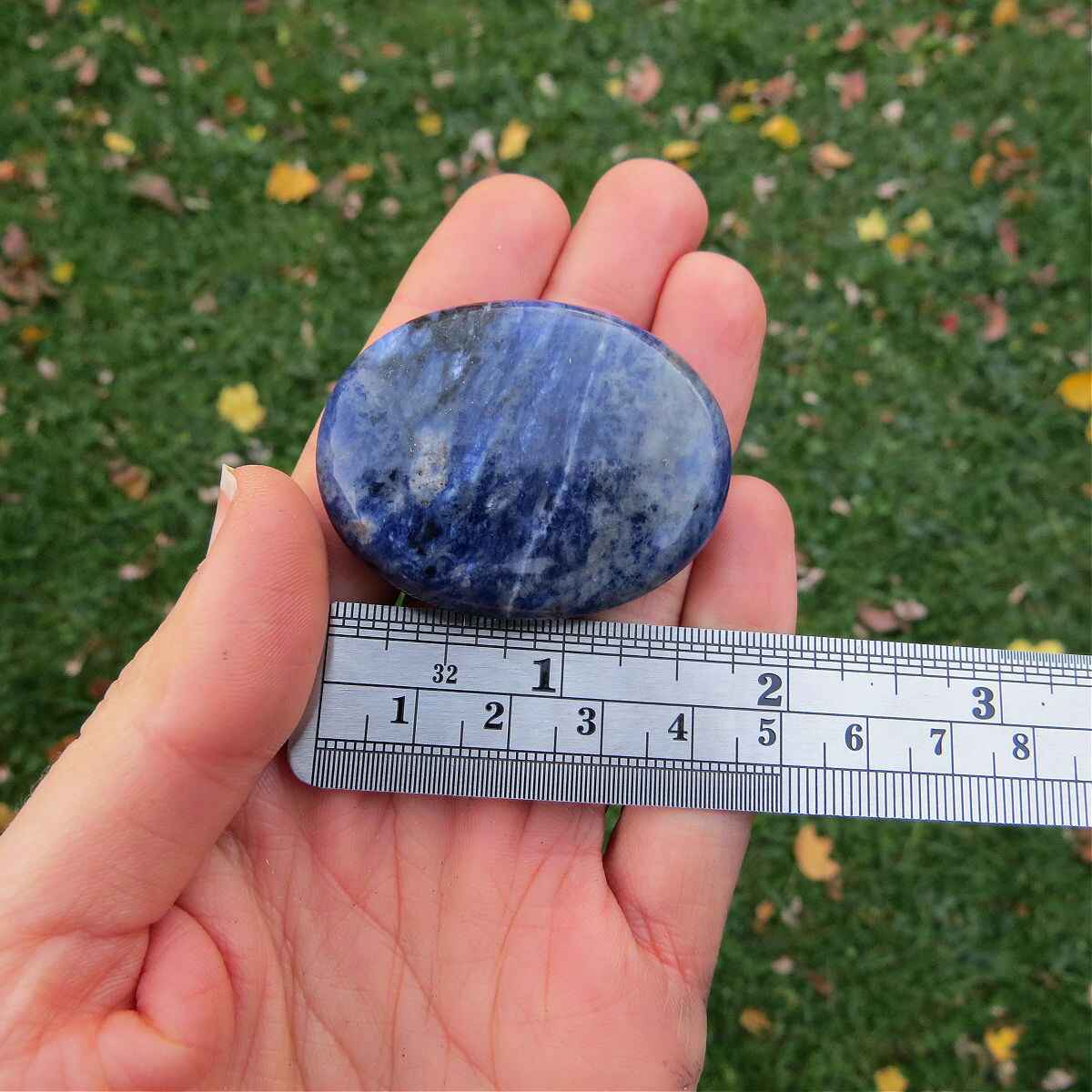 Sodalite Crystal Palm Stone 1.75"