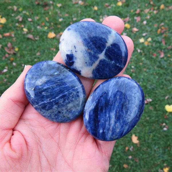 Sodalite Crystal Palm Stones