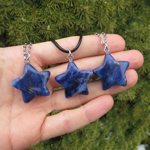 Blue Sodalite Crystal Star Necklace