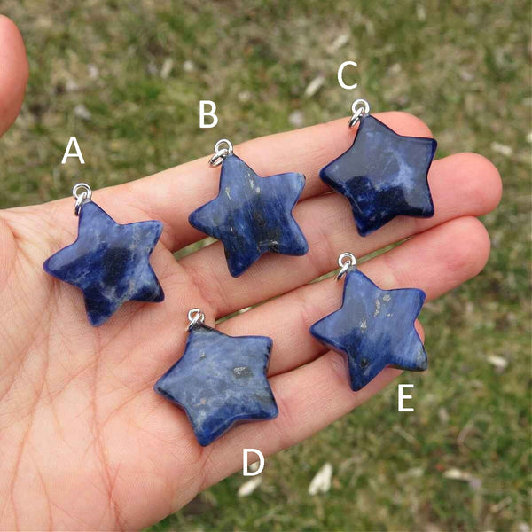 Sodalite Crystal Star Necklace