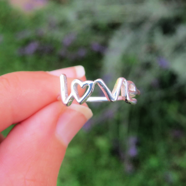 Sterling Silver Love Band Ring