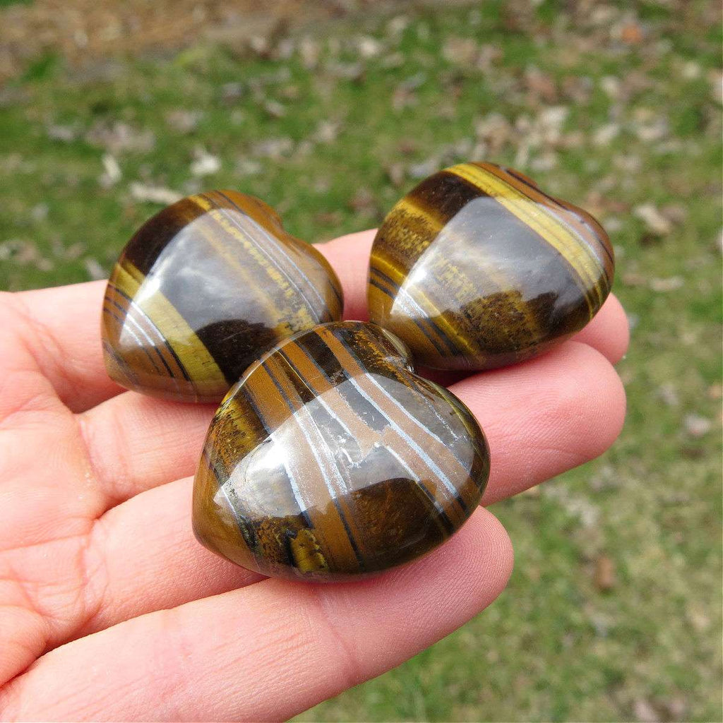 Tigers Eye Crystal Heart Stone