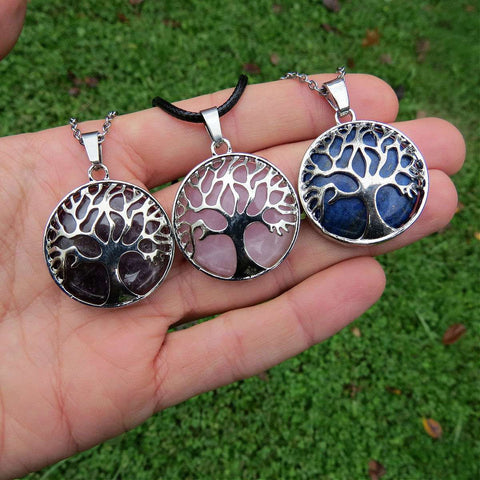 Tree of Life Crystal Necklace