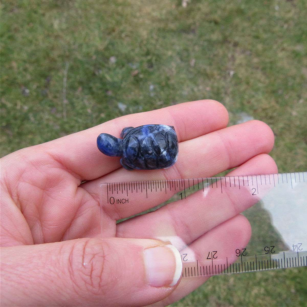 Mini Crystal Turtle Carving 1" | Stone Animal Turtle Figurine