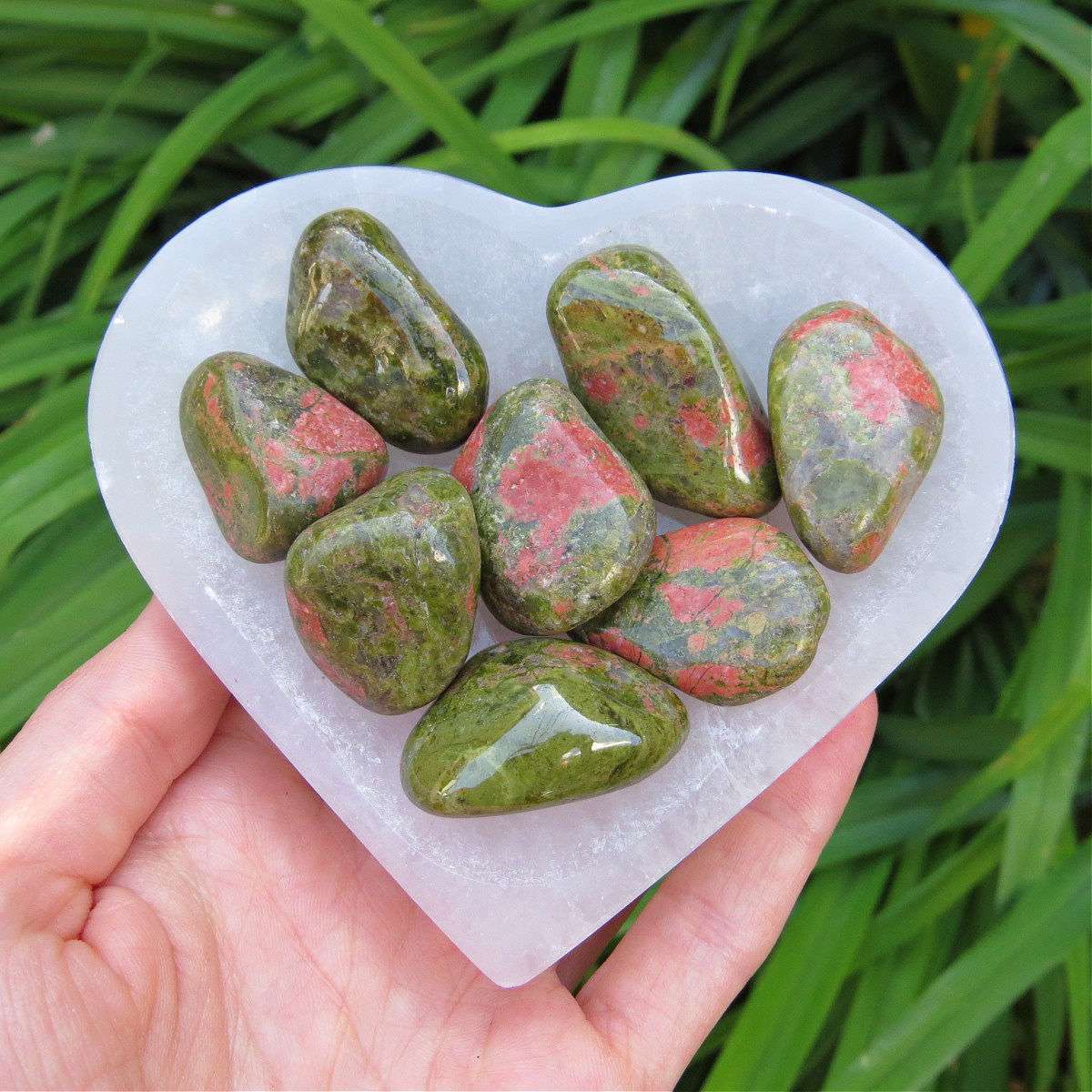 Unakite Crystal Tumbled Stone