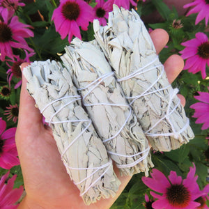 White Sage Bundle Smudge Stick 4"