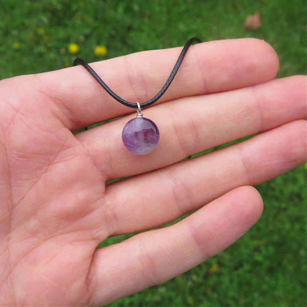 Small Amethyst Crystal Necklace - Purple Amethyst Stone Choker